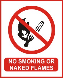 NO SMOKING OR NAKED FLAMES